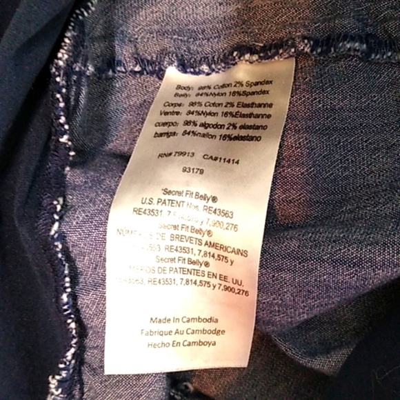 Motherhood Maternity - Blue Cotton Blend Pant - Size Large - Picture 7 of 7